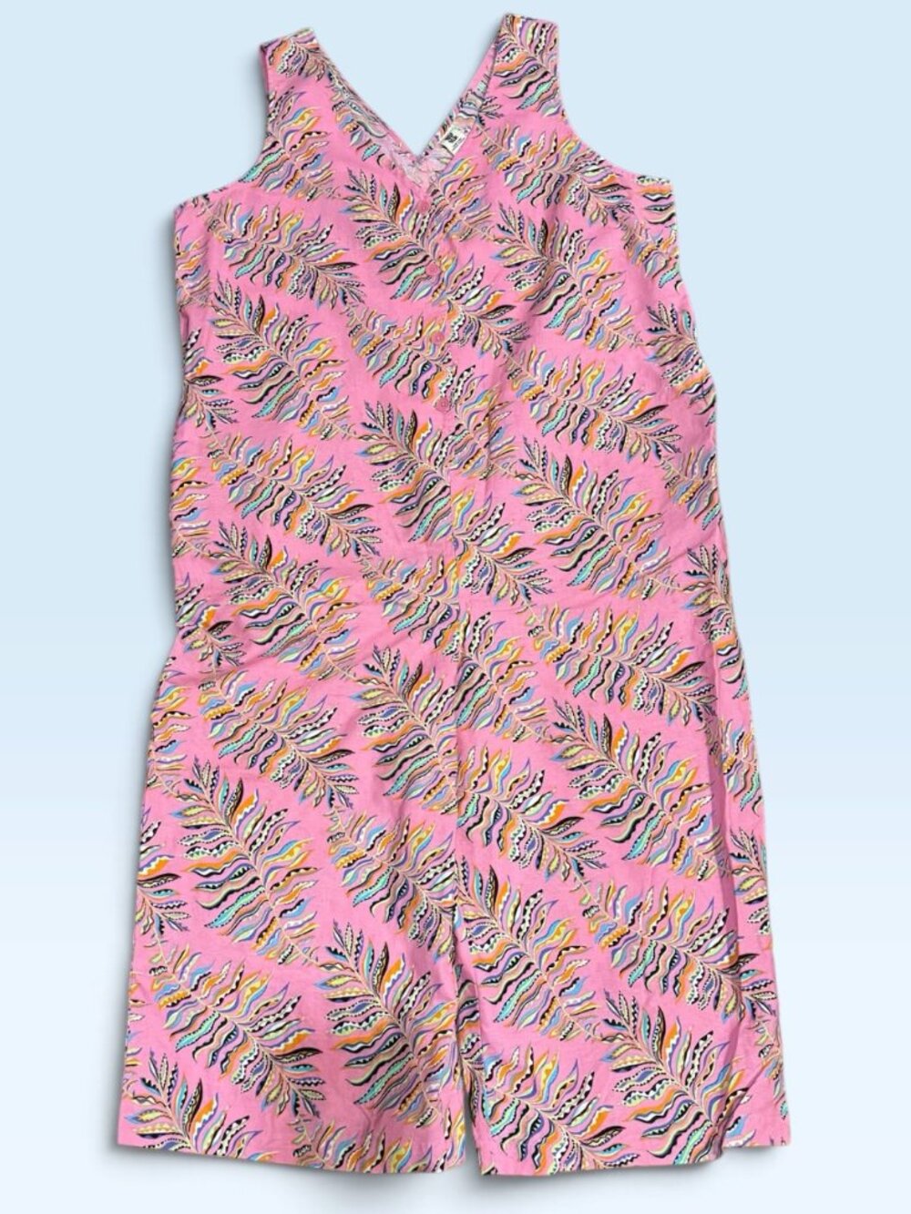 Lucy & Yak Finn Jumpsuit in Pink Tropical Print UK18 US14